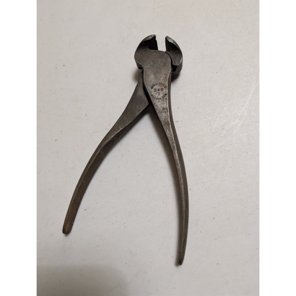 Vintage Utica Tools 260-7 Wire Cutter Nipper Pliers- 3 Diamond Logo- Made In USA